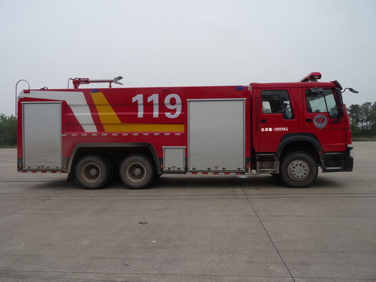 Large Capacity Fire Engine Car , Fire Department Vehicles 310HP 6x4 15 Ton