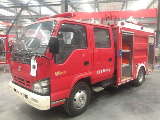 Isuzu Mini Water Tank Fire Truck 2000L Capacity Red Color For Emergency Rescue