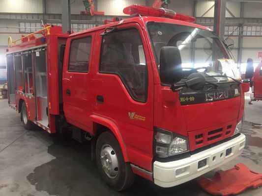 Isuzu Mini Water Tank Fire Truck 2000L Capacity Red Color For Emergency Rescue